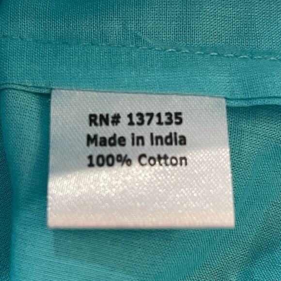 Bella Tu Sea Foam Green Embroidered Cotton Tunic Size Small - Picture 6 of 9